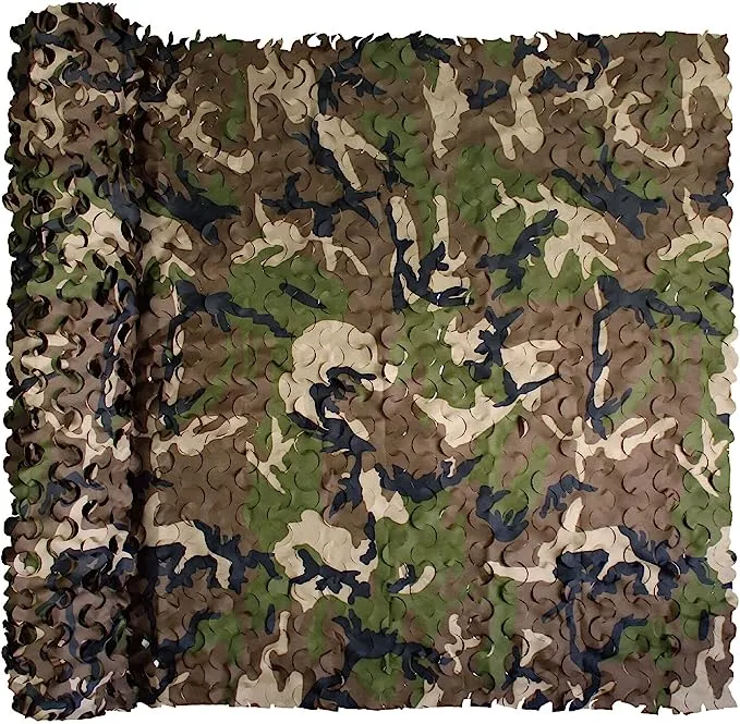 GRVCN Camo Netting Camouflage Net, Bulk Roll Sunshade Mesh Nets for Hunting Blind Shooting Military Theme Party Decorations