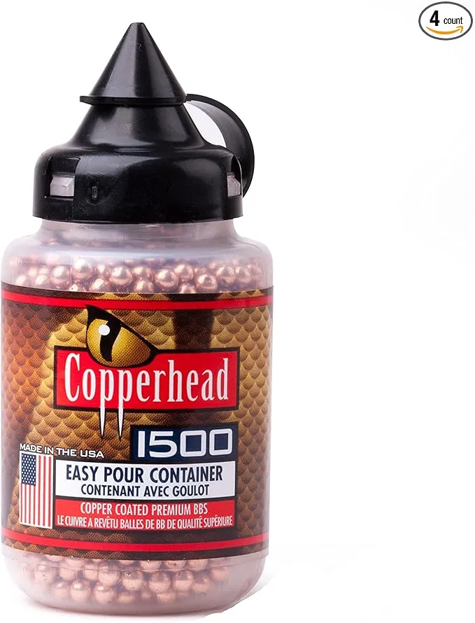 Crosman 0737 Copperhead BBs .177 BB Copper-Coated Steel 1500 Per Bot (FVS017473)