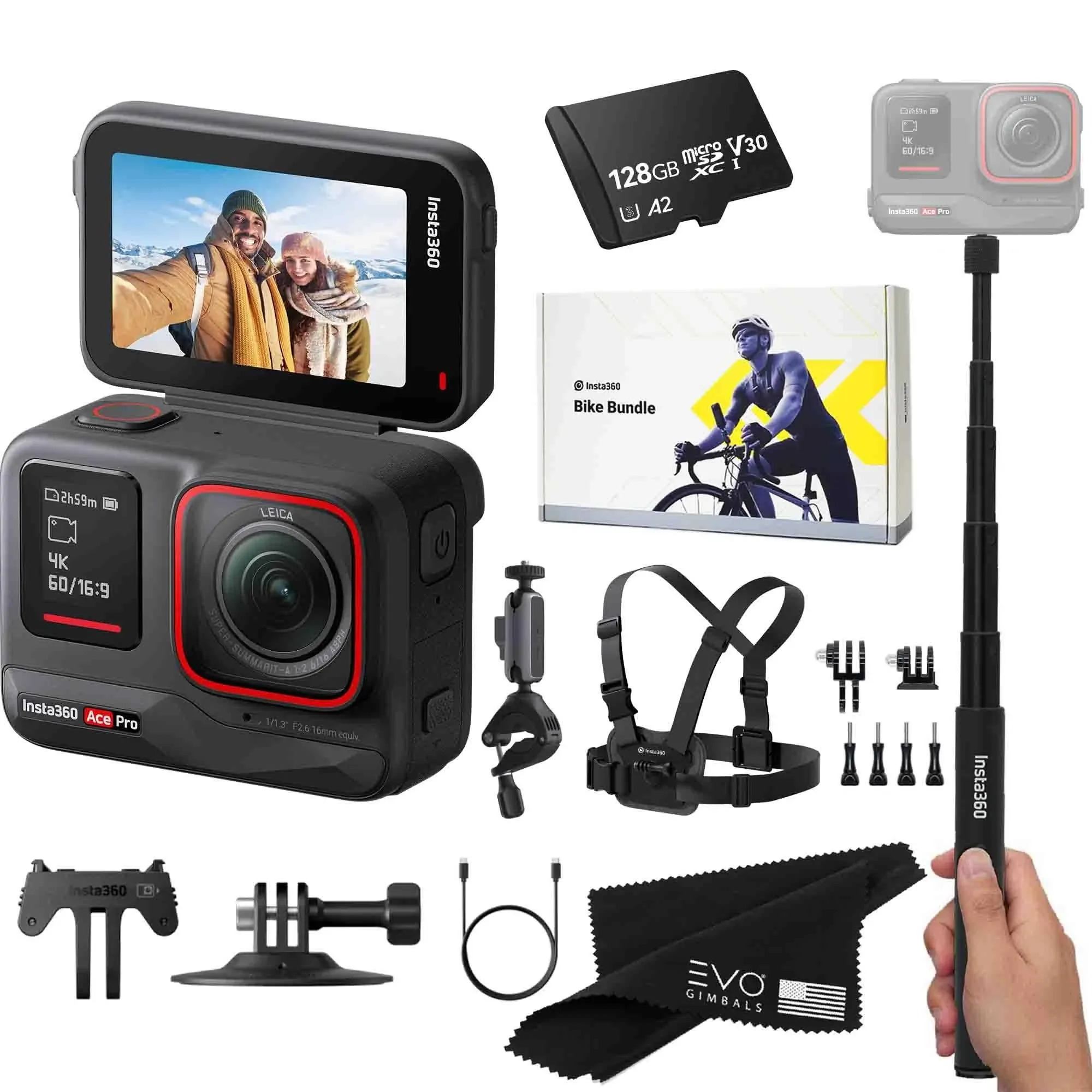 Insta360 Ace Pro 8K Action Camera BIKE+Selfie+256GB