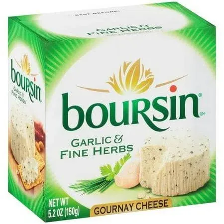 Boursin Garlic and Fine Herb Gournay Cheese, 5 Ounce - 12 per Case.