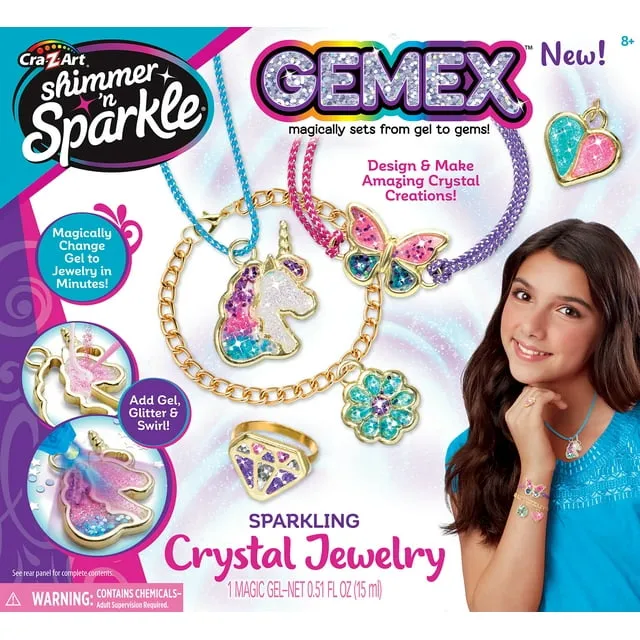 Cra-Z-Art Shimmer ‘n Sparkle Gemex Sparkling Crystal Jewelry Making Kit