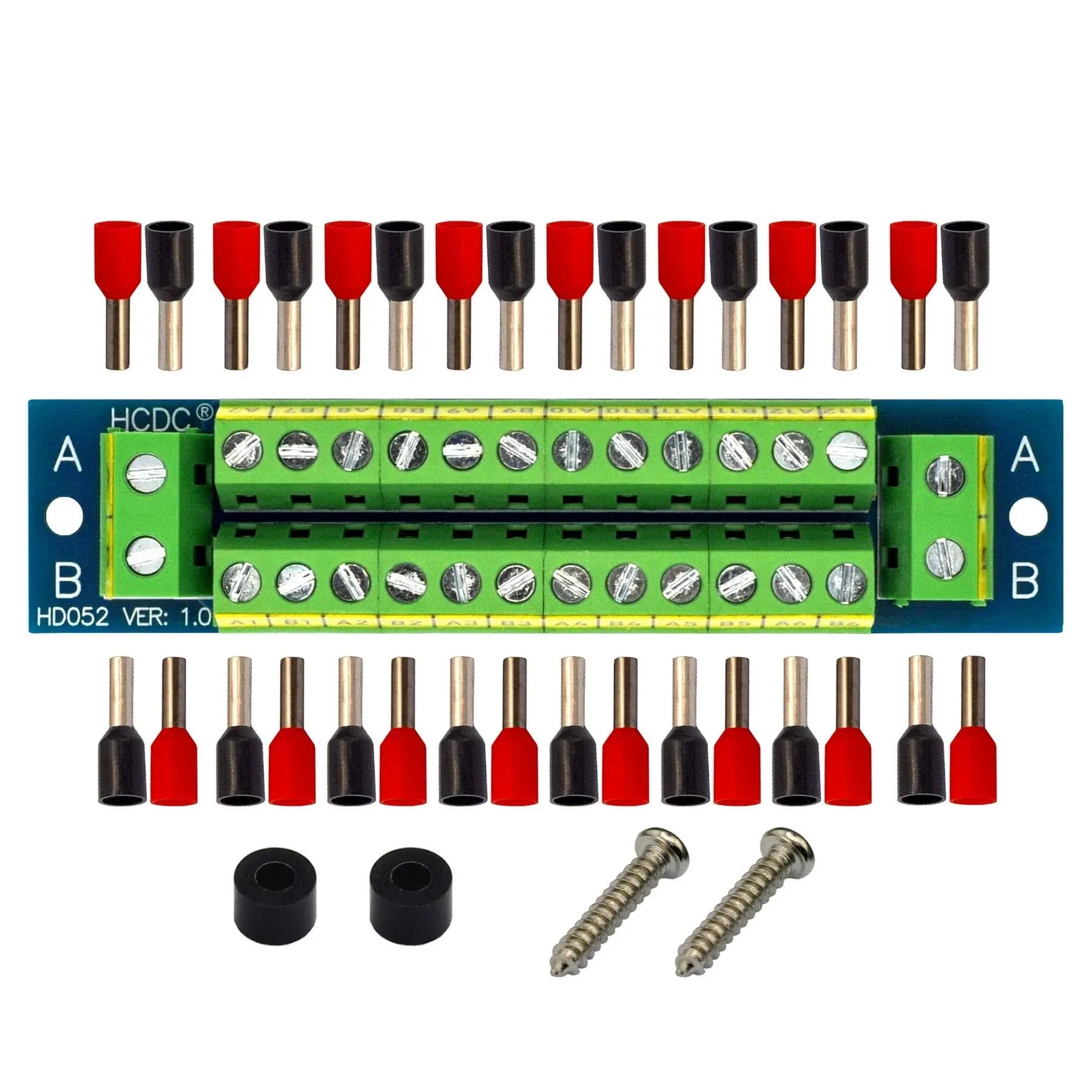 16 Amp 2x12 Position Terminal Block Distribution Module for AC DC 48V max.