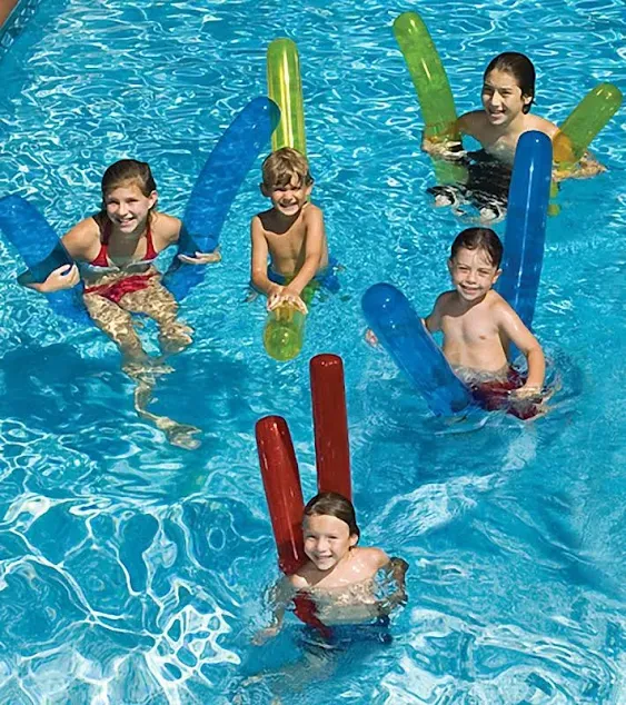 Swimline Doodles Inflatable Pool Noodle Float, 6 Count