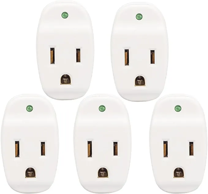 Surge Tap Mini 5-Pack, 1-Outlet Grounded Surge Protector Adapter, 640 Joules,...