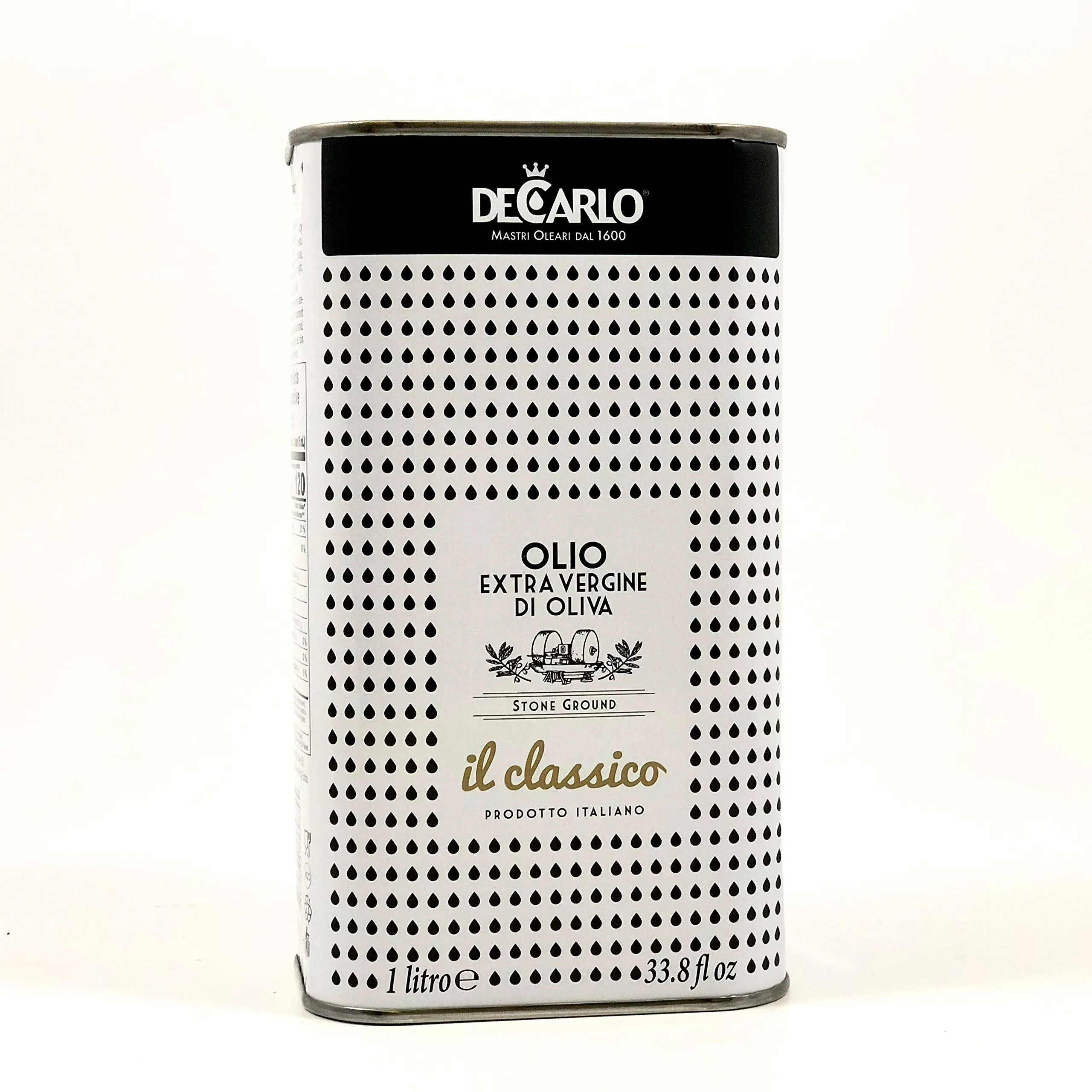 DeCarlo Classico | Extra Virgin Olive Oil | 1 Liter Tin | from Puglia, Italy