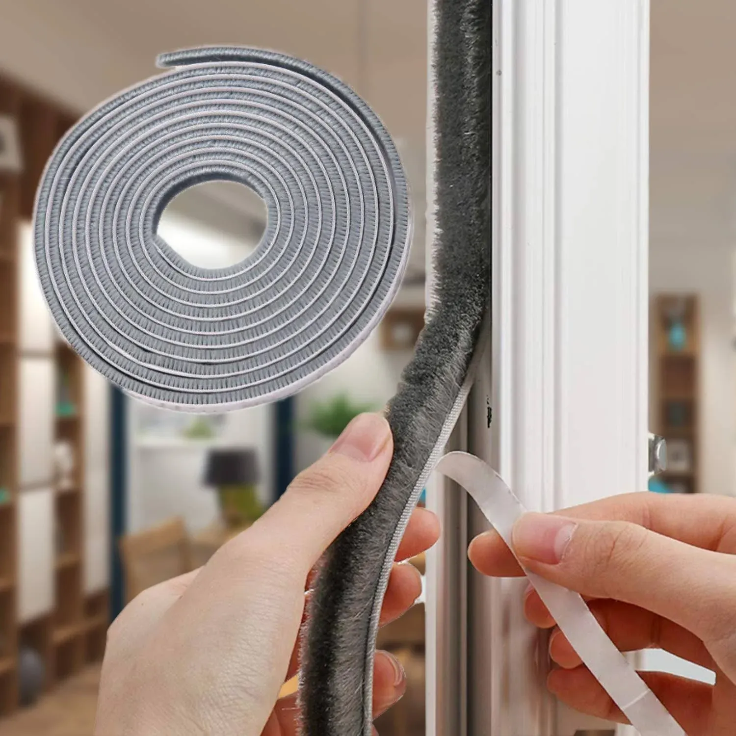 1*.8 Ft/393.7inch Self Adhesive Seal Strip, Weatherstrip For Windows And Doors, House Soundproofing, *, Dustproof, Stronger Stickiness