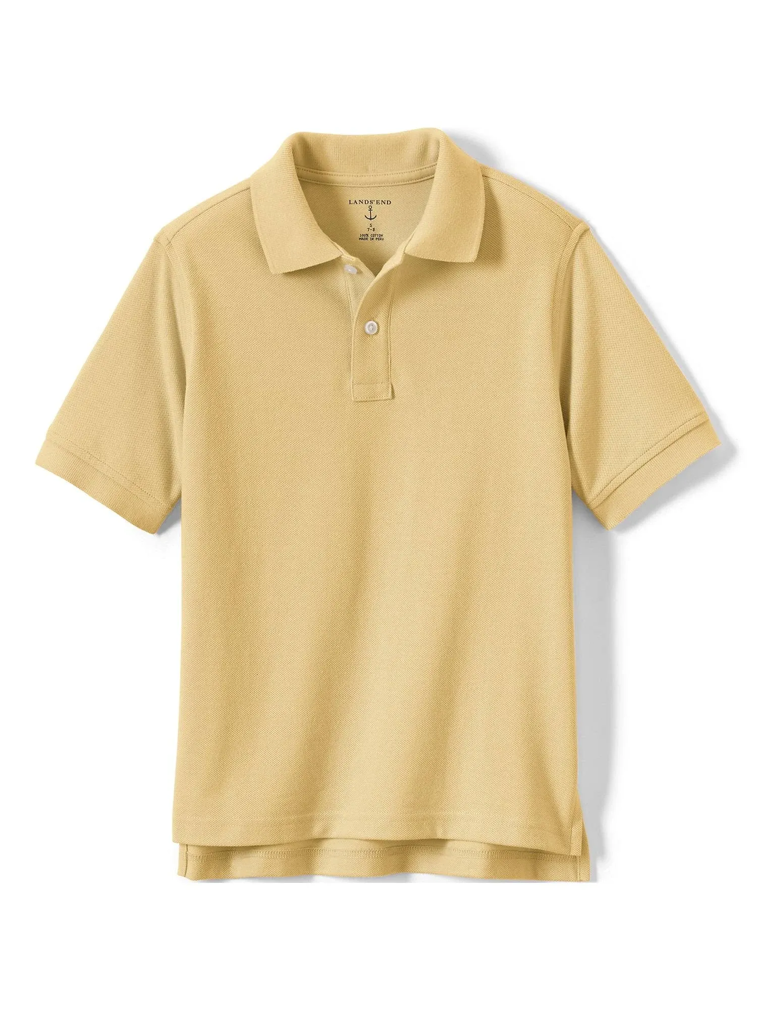 Lands' End Kids Short Sleeve Mesh Polo Shirt