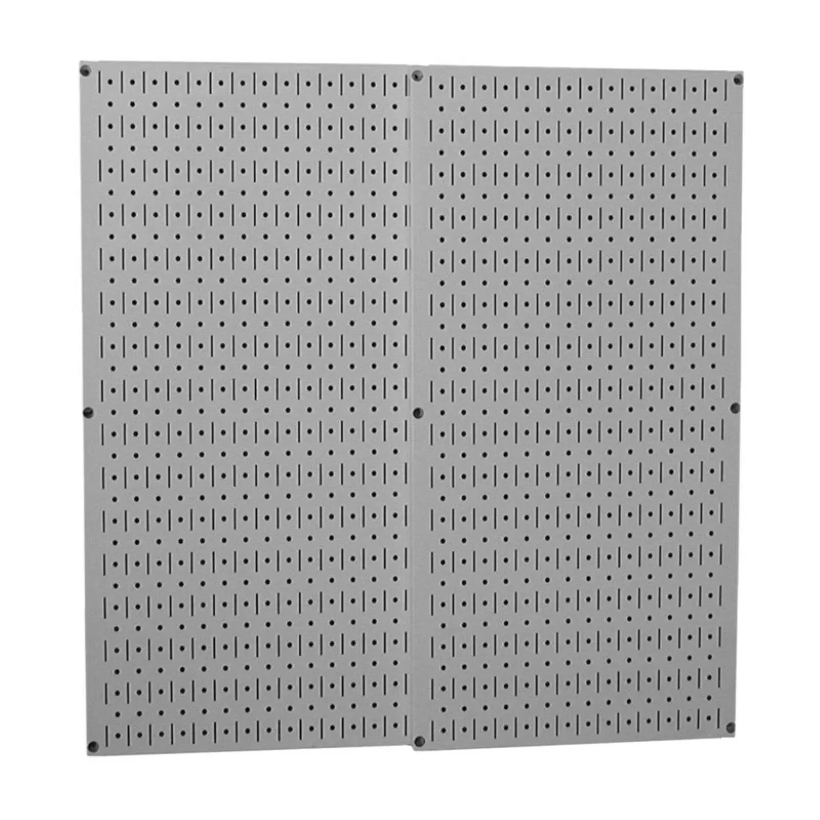 32 in. x 32 in. Overall Size Gray Metal Pegboard Pack with Two 32 in. x 16 in. Pegboards