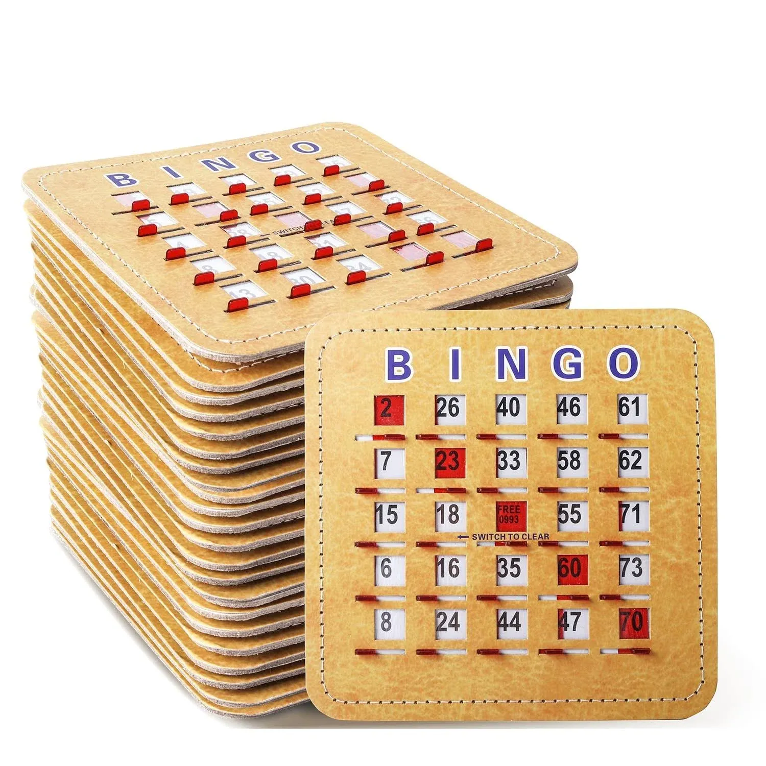 GSE Games & Sports Expert 5 Ply Stitched Shutter Bingo Cards with Fingertip Quick ...