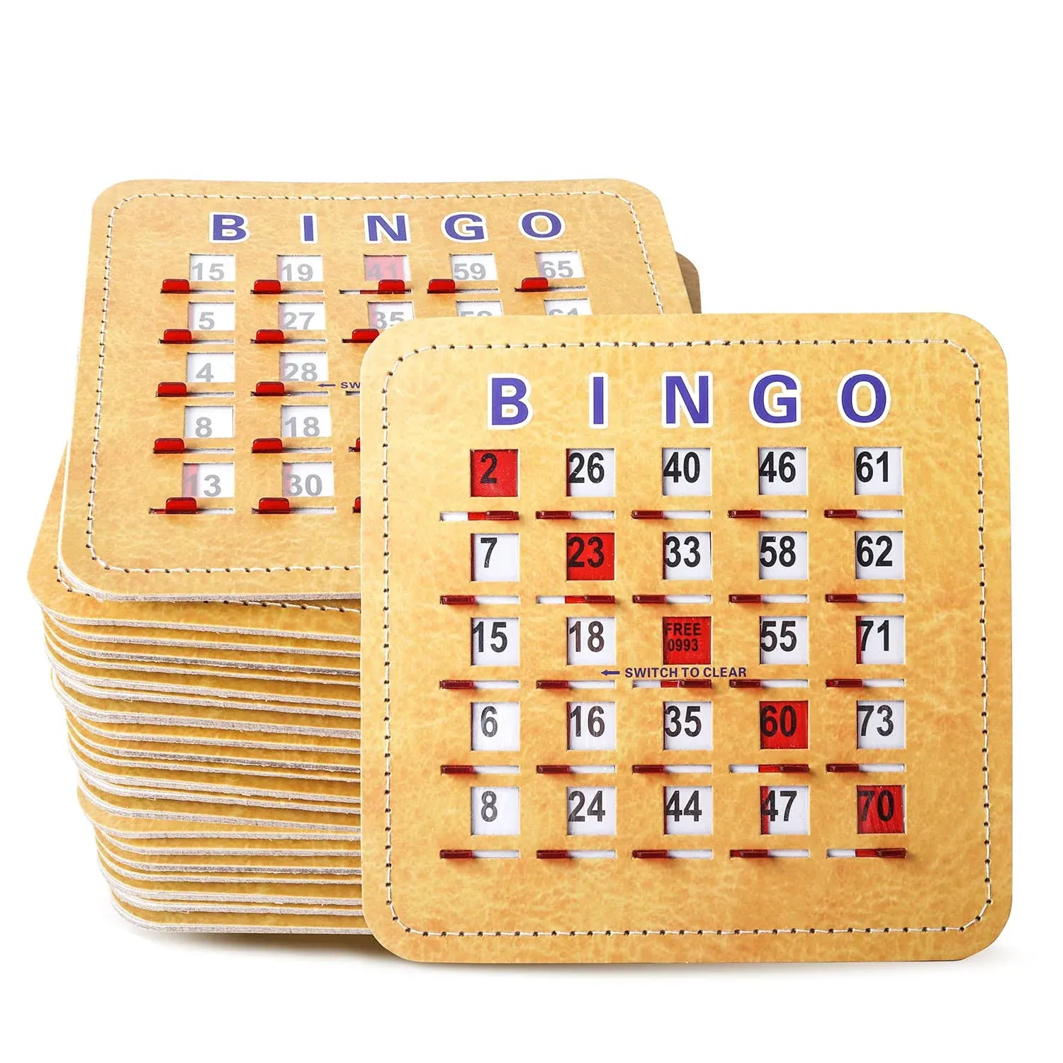 GSE Games & Sports Expert 5 Ply Stitched Shutter Bingo Cards with Fingertip Quick ...