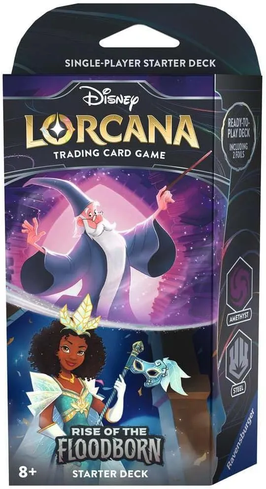 Disney Lorcana: Rise of the Floodborn Starter Deck(Amethyst & Steel)