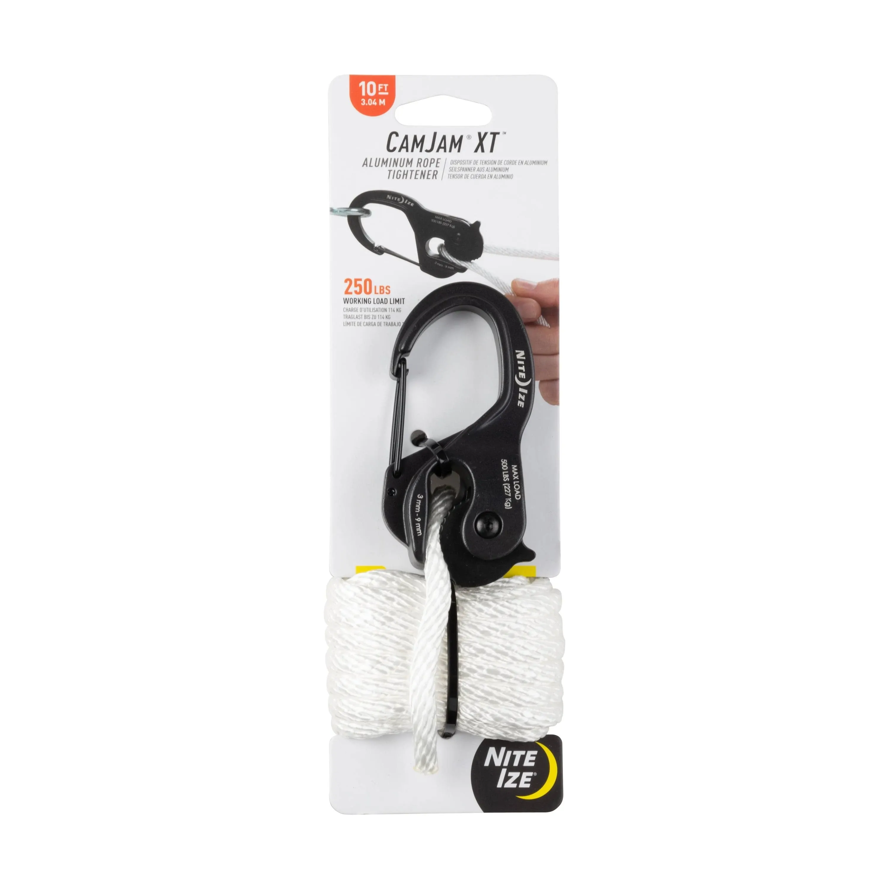 Nite Ize CamJam XT Aluminum Rope Tightener with Rope