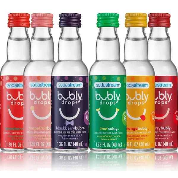 SodaStream Bubly Drops 7 Flavor Variety Pack, 1.36 Fl Oz - 7 Count (By Gsuila) 9.52 Fl Oz