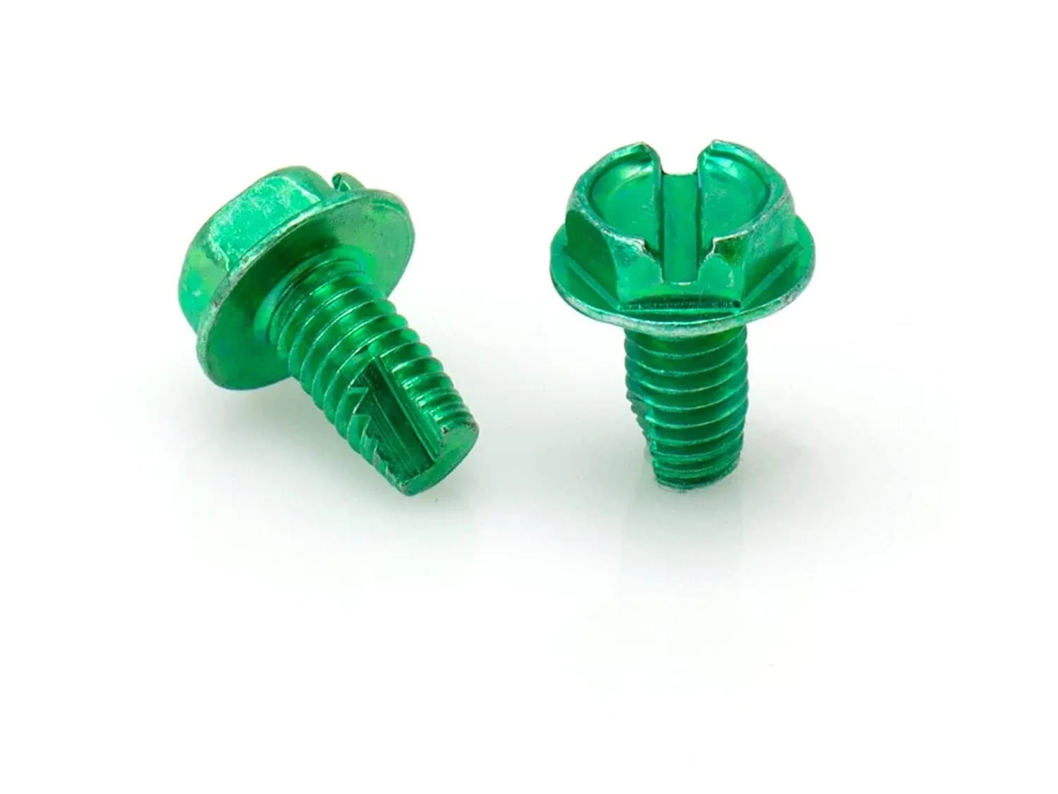 The Cimple Co - Self Tapping Green Grounding Screws - Hex Head and Flat Head ...