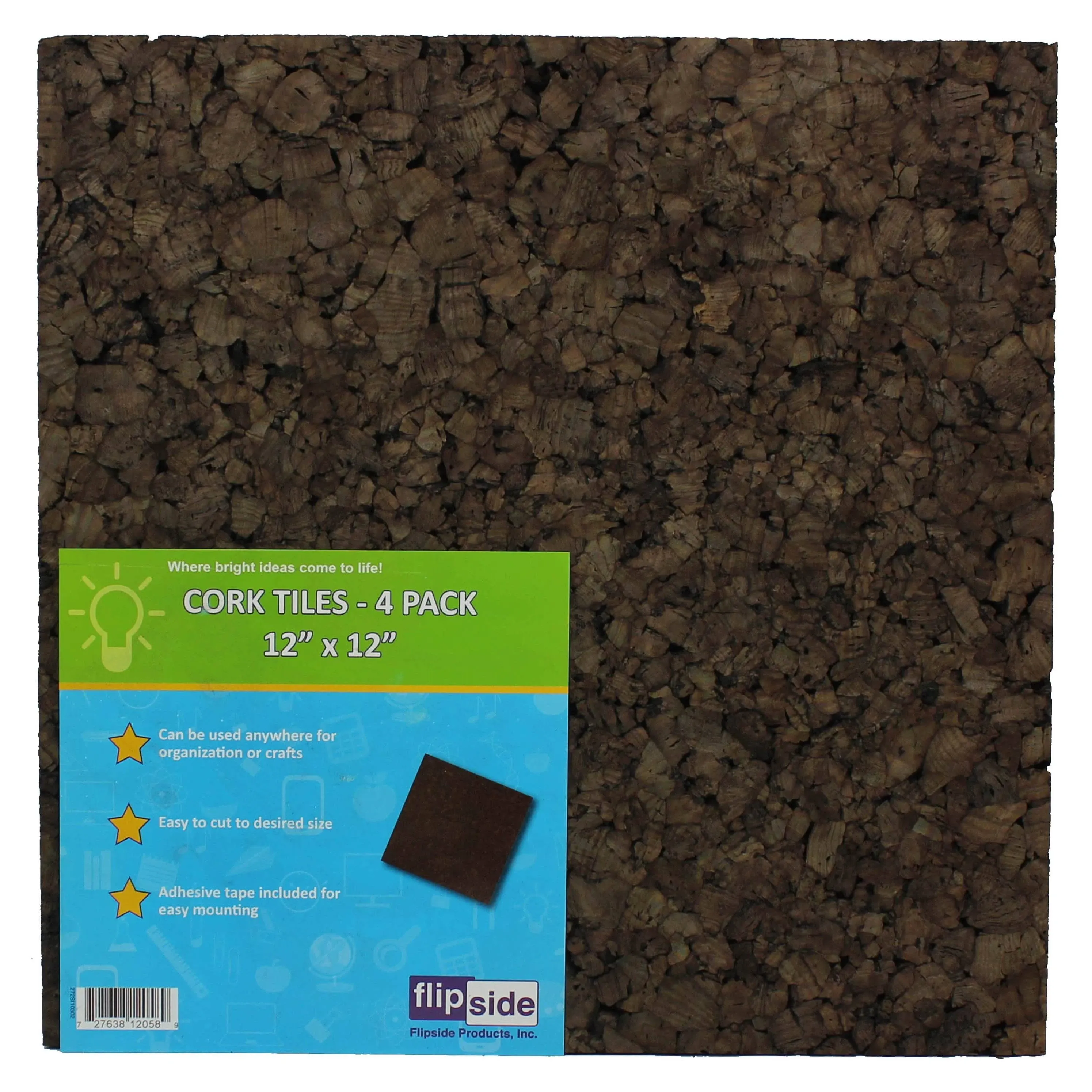 Flipside Dark Cork Tiles (4 Pack)