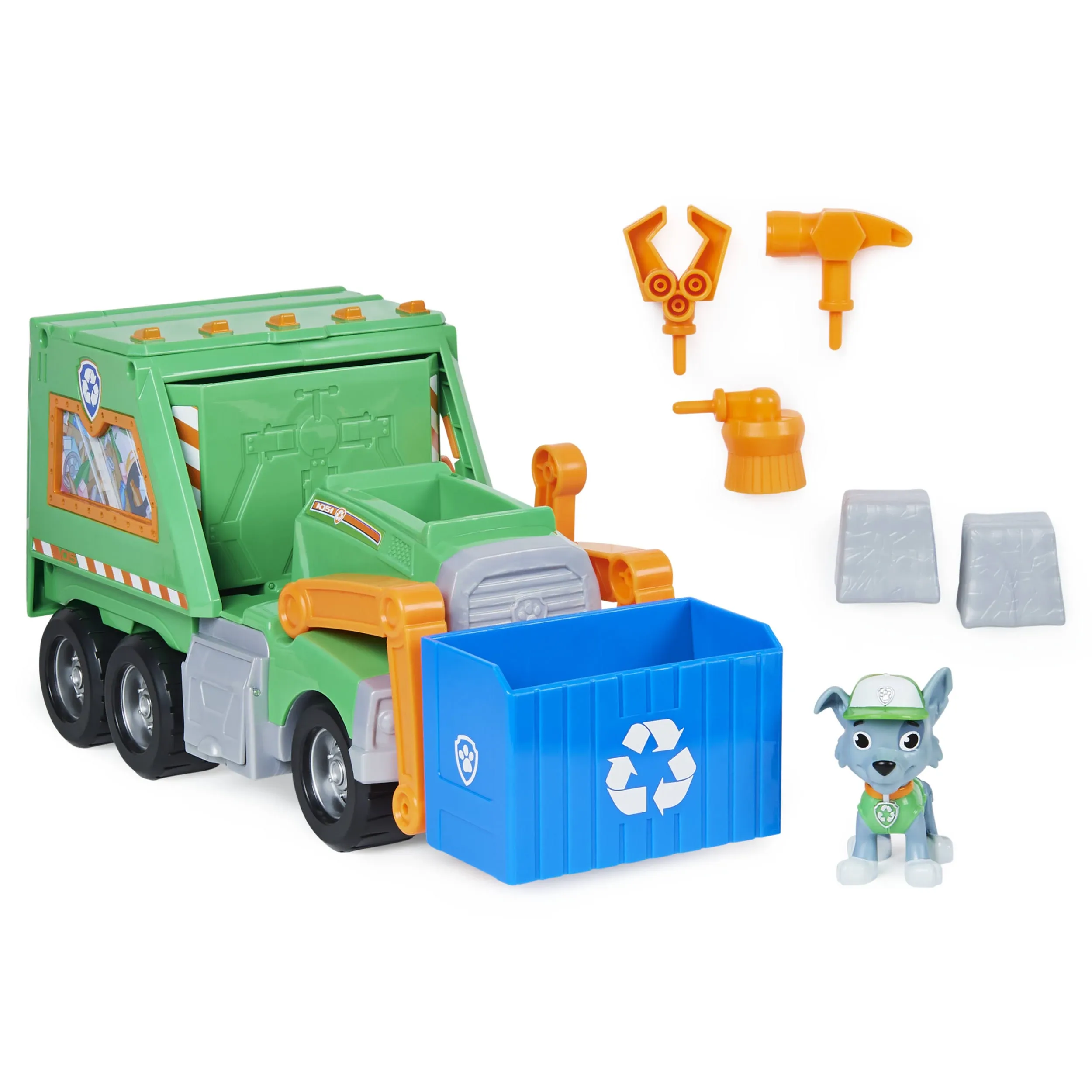 Paw Patrol Rockys Reuse It Deluxe Truck with Collectible Toy Figure and 3 Tools ...