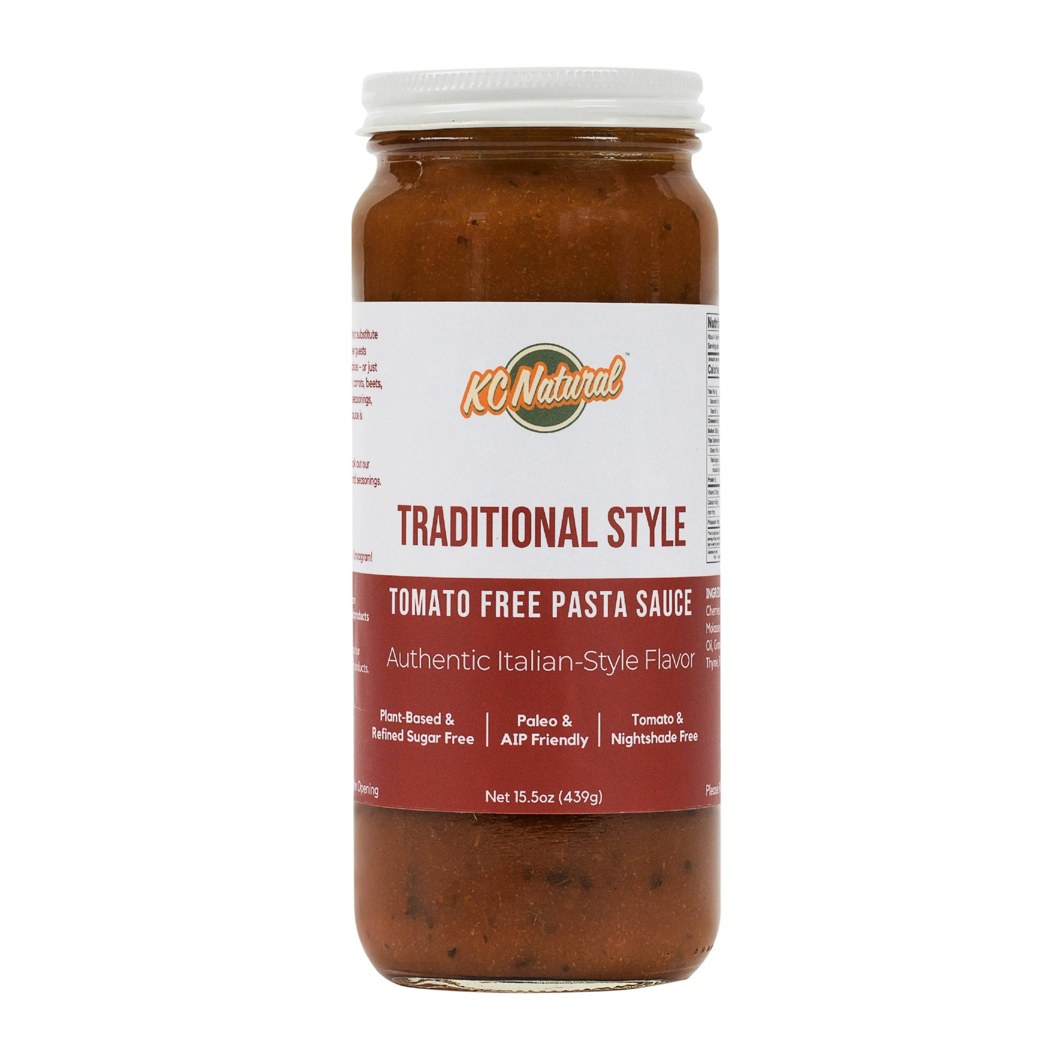 KC Natural Traditional Style Tomato Free Pasta Sauce