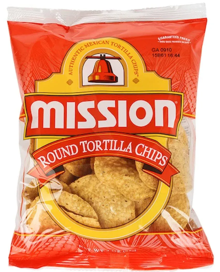 Mission Foods Yellow Round Tortilla Chips, 3 Ounces, 48 per Case