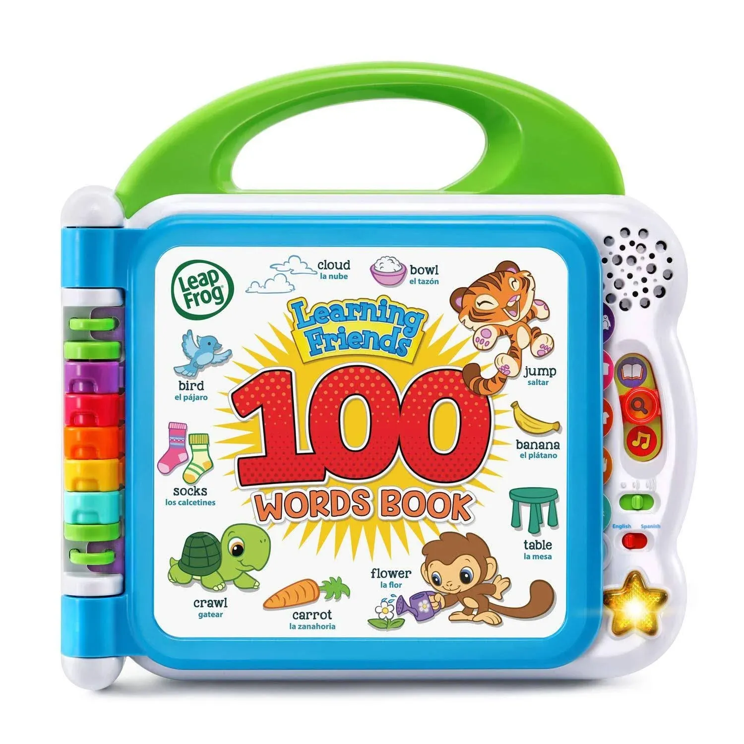 Leap-Frog Learning Friends 100 Words Bilingual Electronic Book for Toddlers, Green