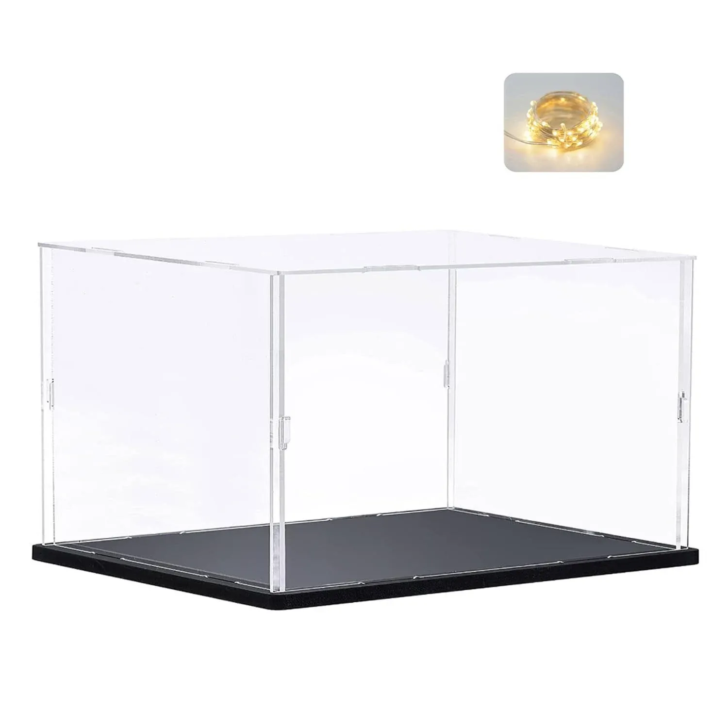 Clear Acrylic Display Case for Football，Assem<wbr/>ble Transparent Box Dustproof Pr...