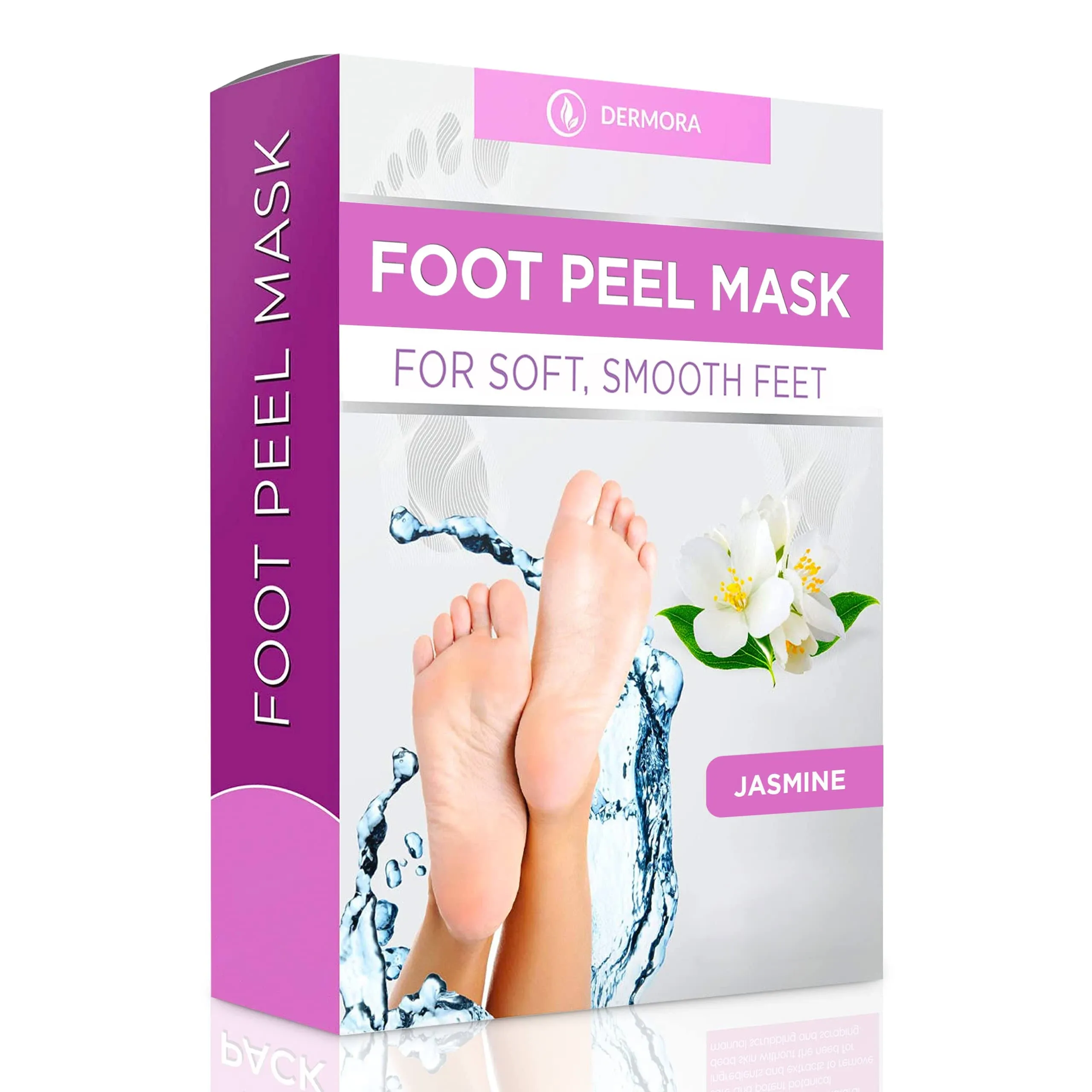 Dermora Foot Peel Mask - 2 Pack of Regular Size Skin Exfoliating Foot Masks for ...