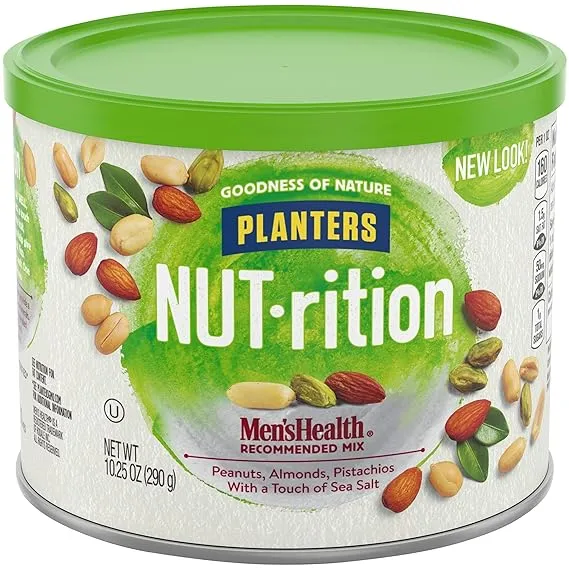 Planters Nut-rition Men's Health Mix, Almonds Peanuts & Pistachios - 10.25 oz can