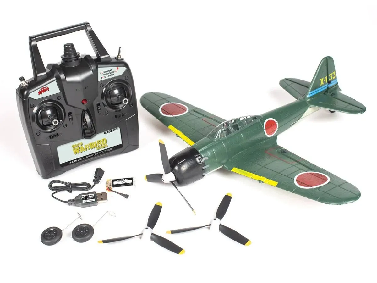 RAGE Mitsubushi A6M Zero Micro Warbirds RTF Electric Airplane (400mm) [RGRA1306]