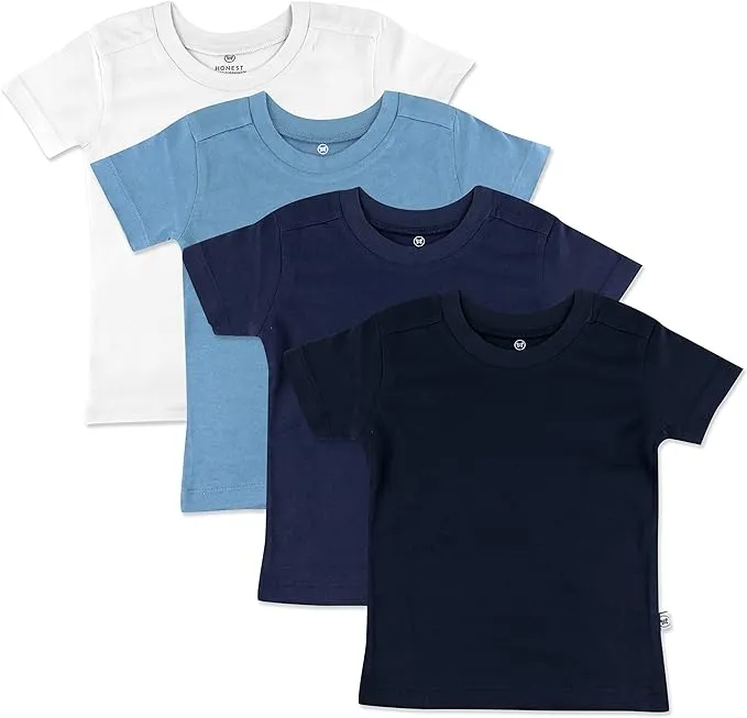 5-Pack Honestly Pure Organic Cotton Short Sleeve T-shirts Bright White / 2T