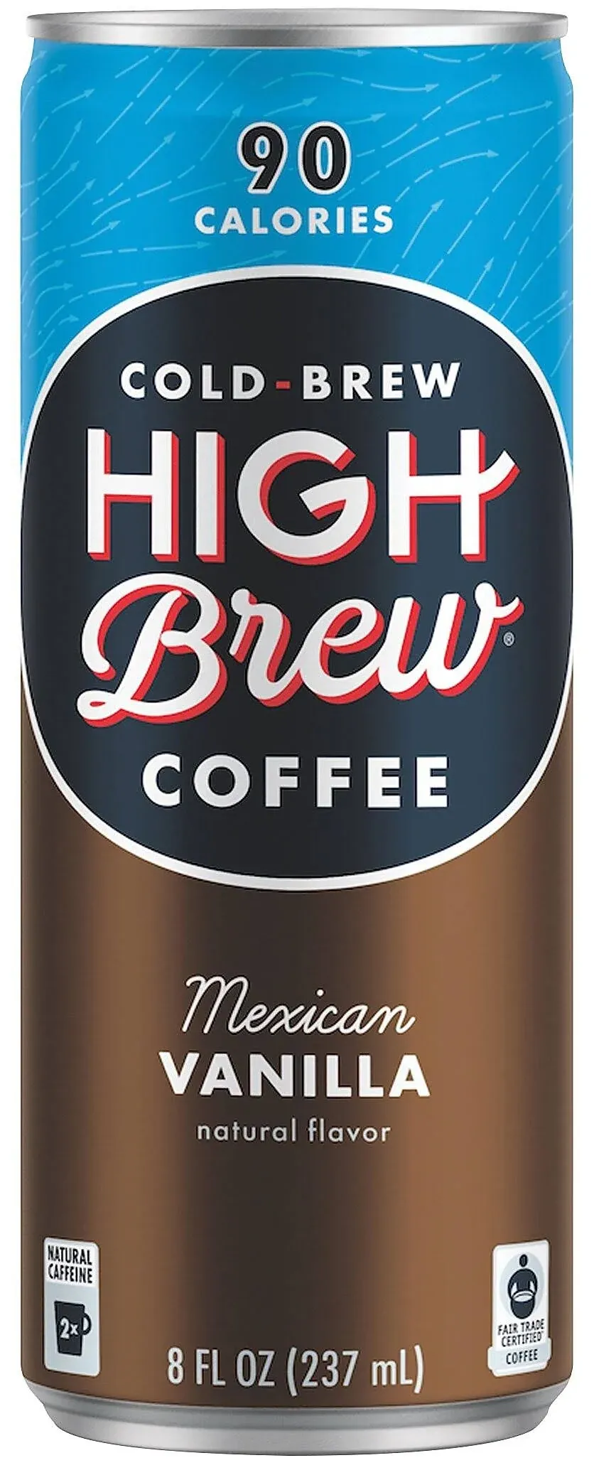 High Brew Coffee, Cold Brew, Mexican Vanilla, 8 Fl Oz (Pack of 12)