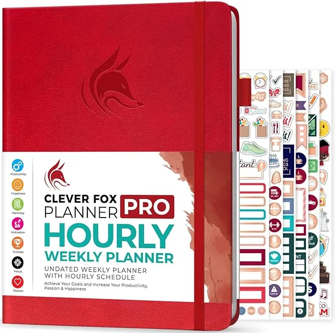 Clever Fox Planner PRO Schedule – Undated Weekly &amp; Monthly Life Planner with ...