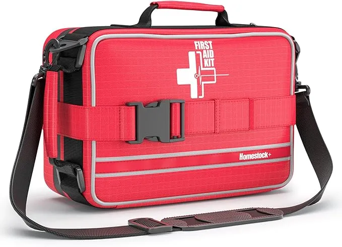 [New Upgrade] Comprehensive First aid Kits, First Aid Trauma Kit with Labelled Compartments for Cars, Home, Office, Backpacking, Camping, Traveling, and Cycling