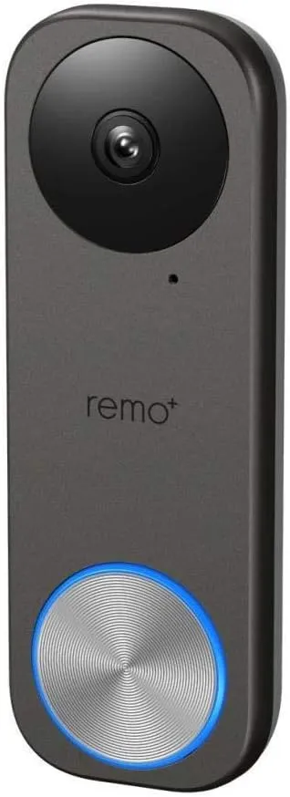 Remo+ RemoBell S WiFi Video Doorbell Camera with HD Video, Motion Sensor, 2-Way Talk, and Alexa Enabled (No Monthly Fees) (Free Cloud Storage)