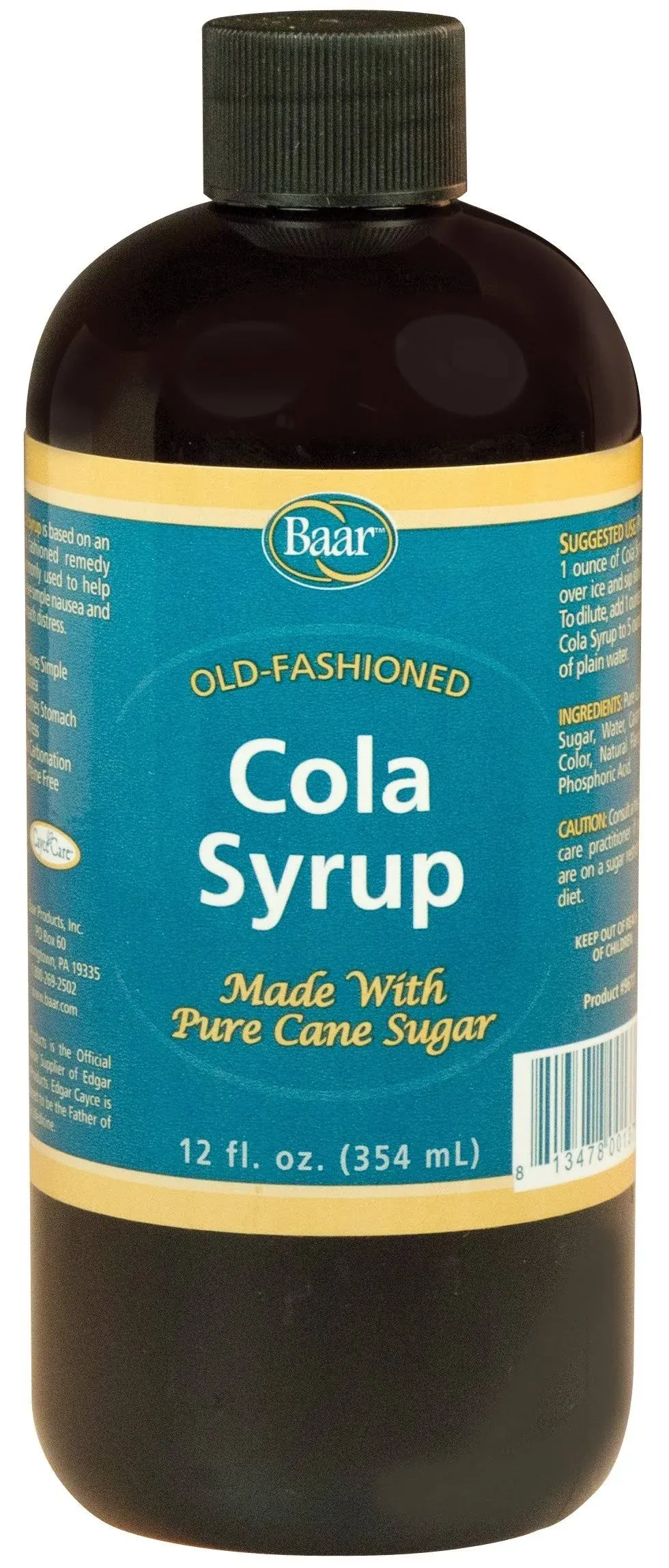 Baar Products Non-Carbonated Cola Syrup