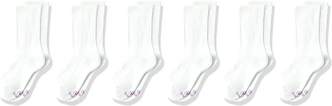 Hanes Girls' 6-Pair Pack Crew Socks