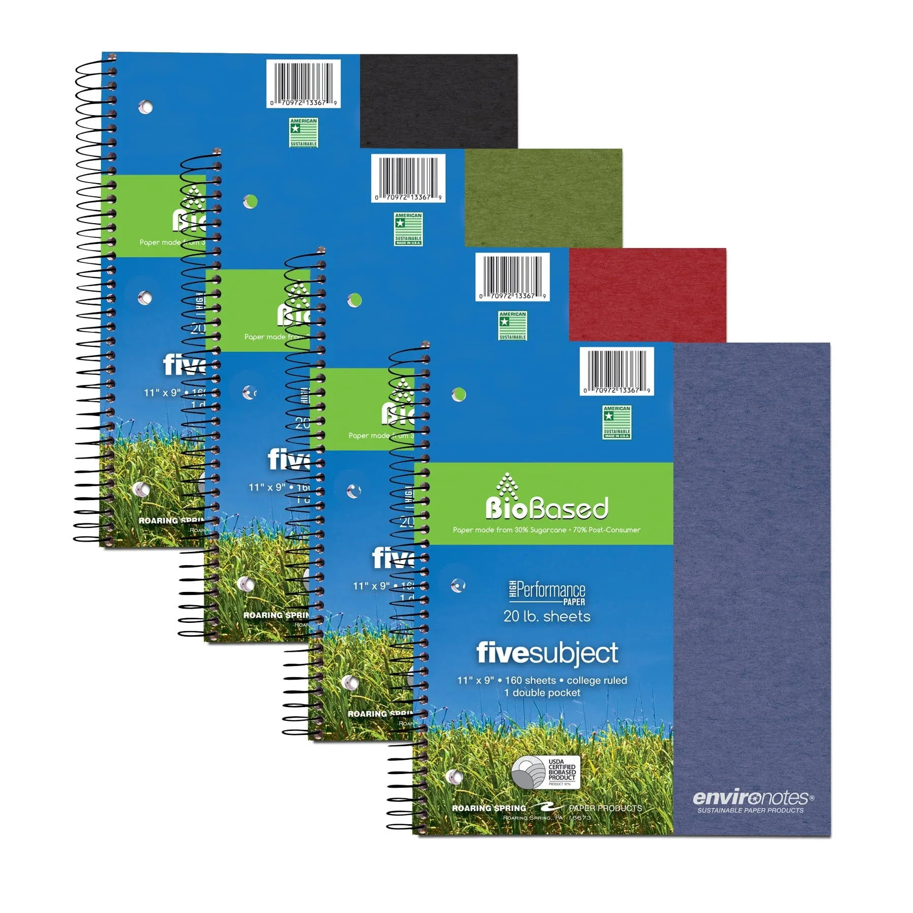 Roaring Spring Earthtone Subject Notebook