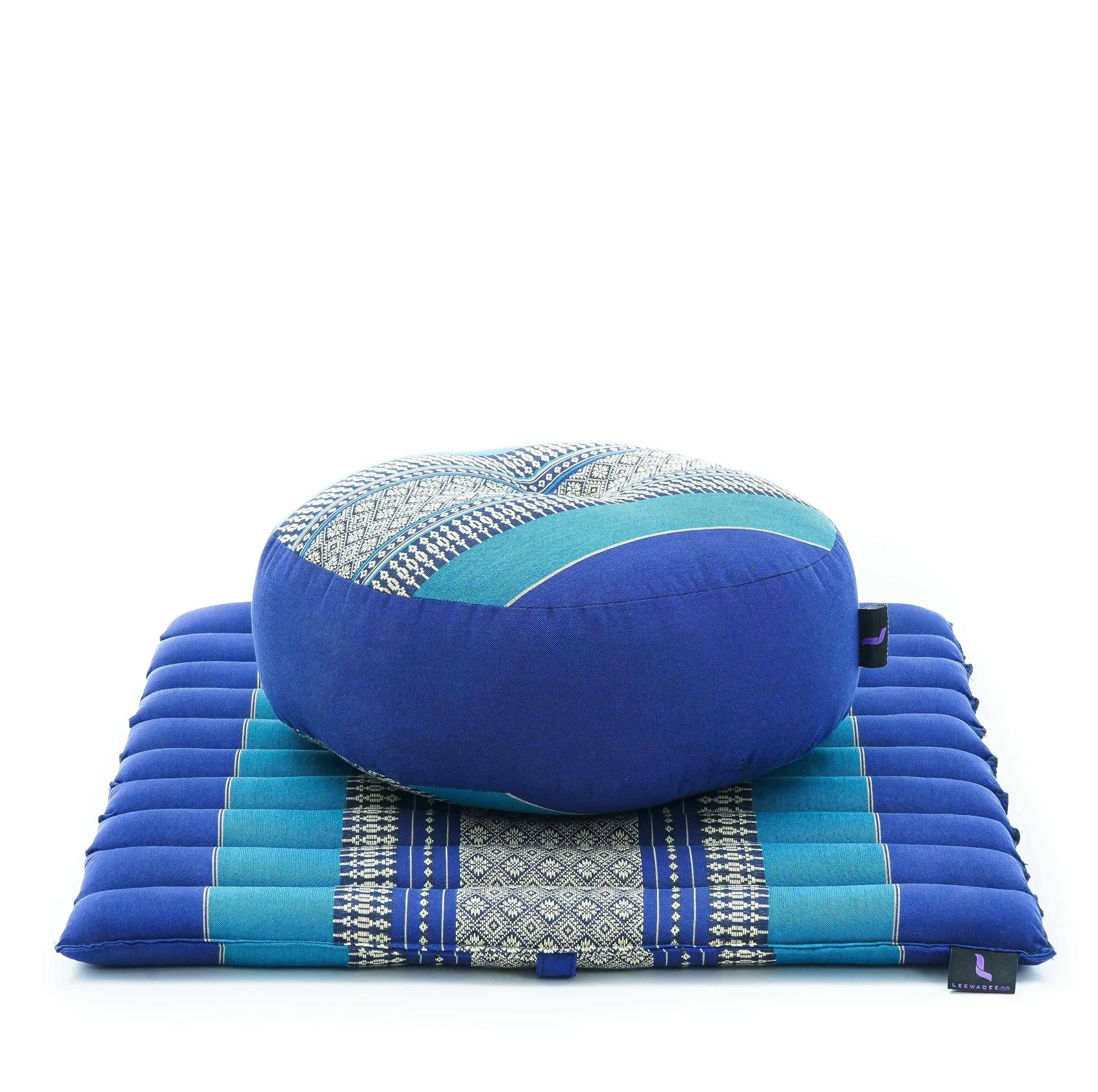 Leewadee Meditation Cushion Set – 1 Small Zafu Yoga Pillow and 1 Small Roll-Up ...