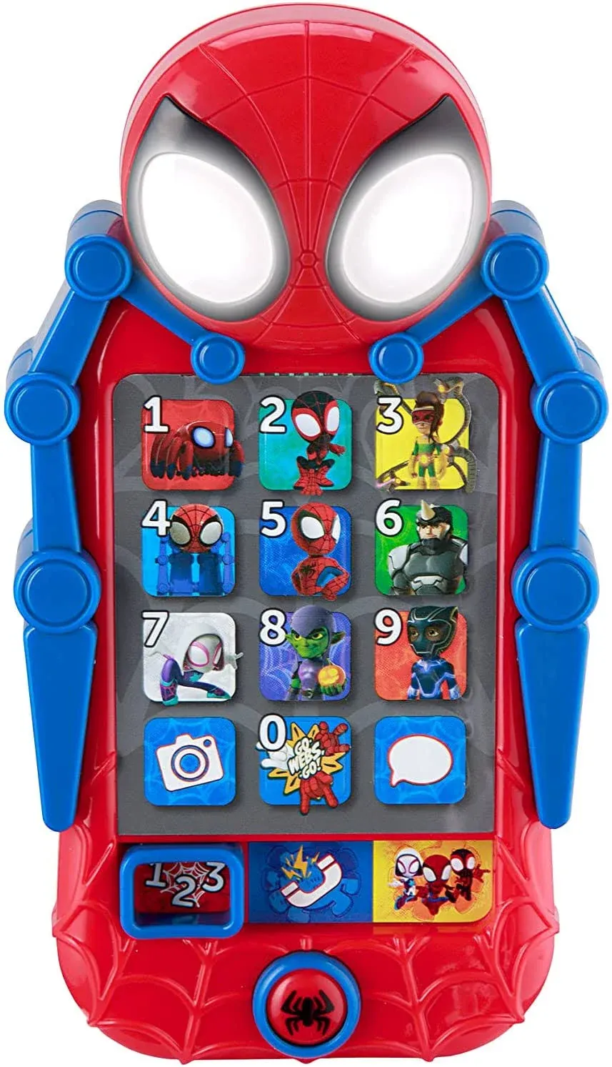 eKids Spidey and His Amazing Friends Toy Phone, Toddler Toys with Built-in Preschool Learning Games, Educational Toys for Toddler Activities and Pretend Play, for Fans of Spiderman Toys and Gifts