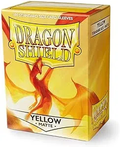 Dragon Shield Matte Yellow Standard Size 100 ct Card Sleeves Individual Pack