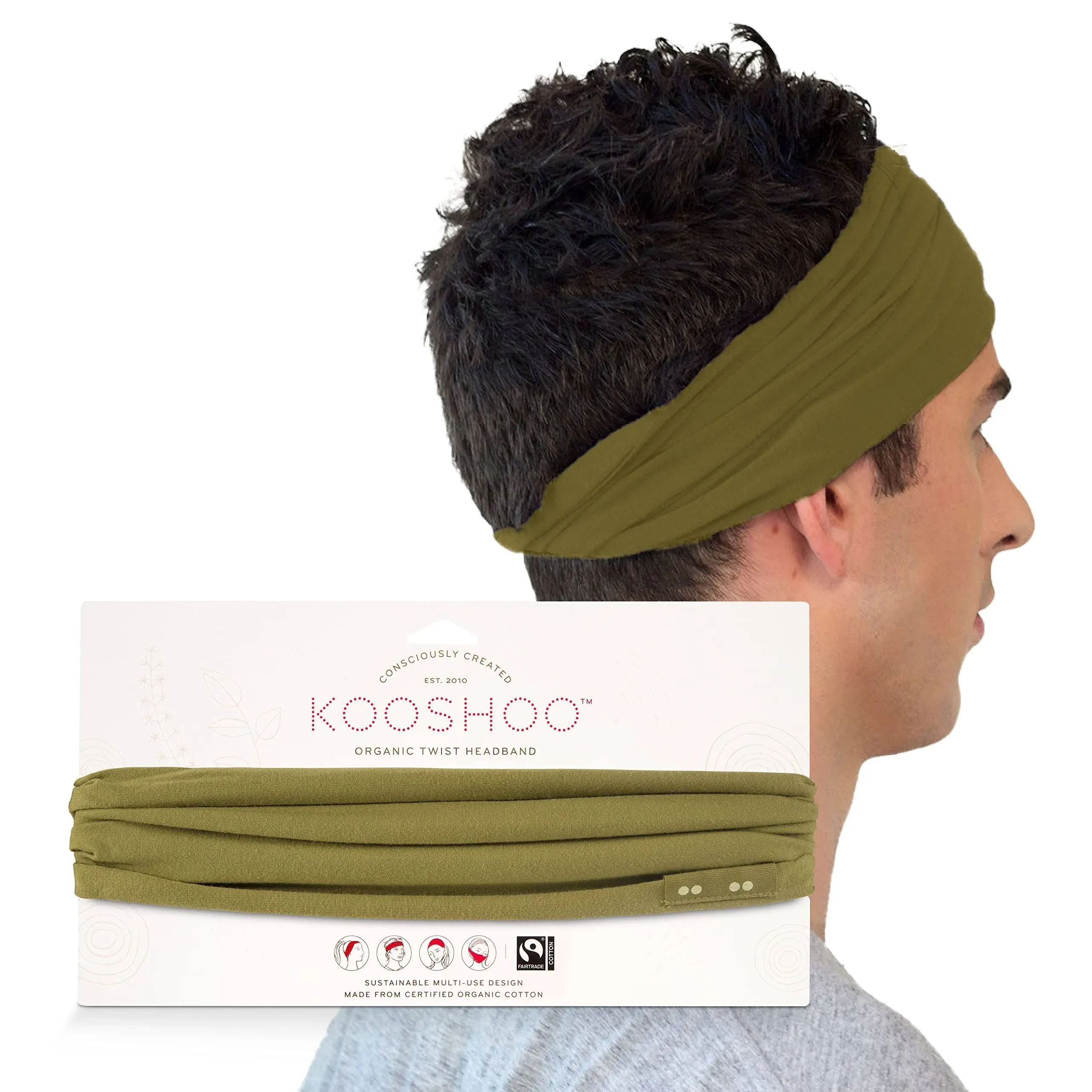 Kooshoo Organic Cotton Twist Headband Willow Green