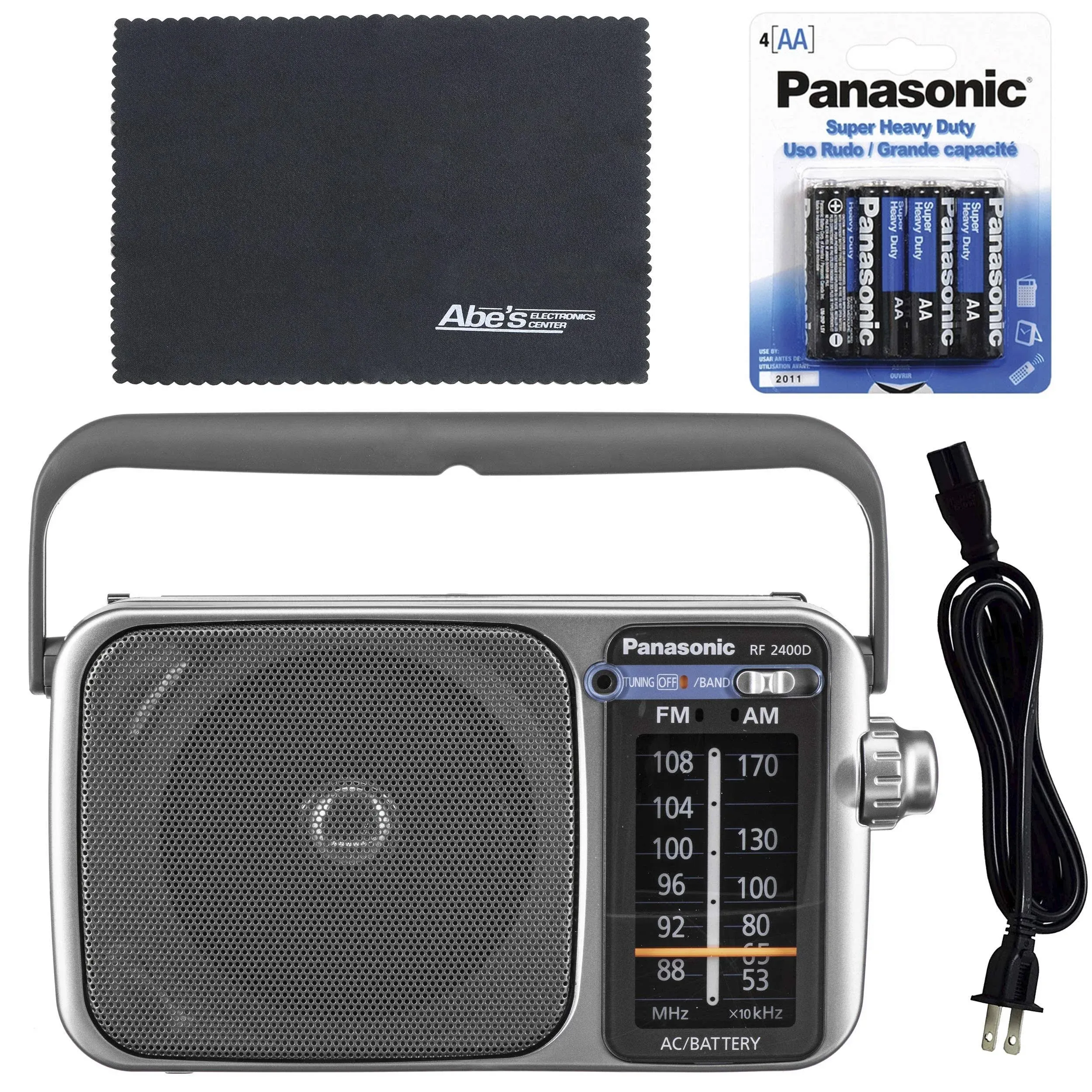 AOM Panasonic RF-2400D / Rf-2400 Portable FM/AM Analog Radio with AFC Tuner (Like New, Open Retail Box)