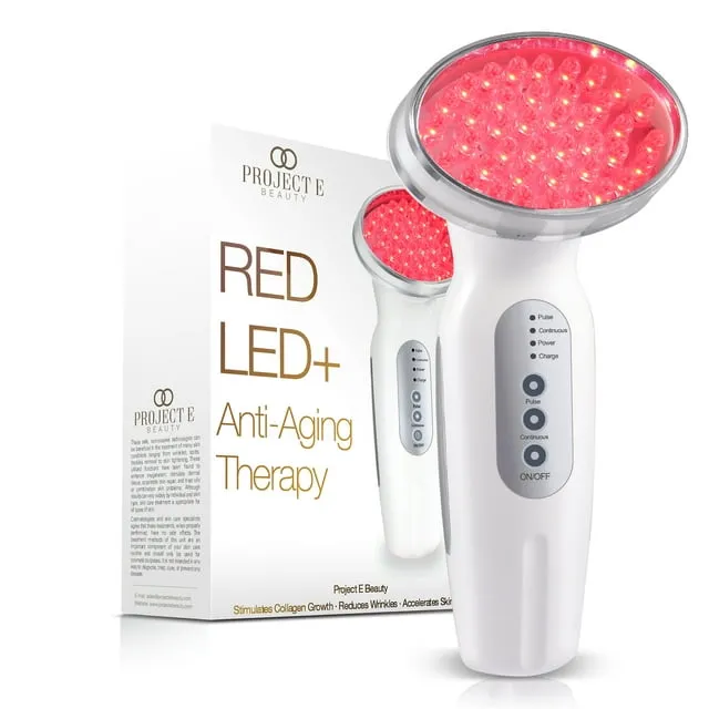 Project E Beauty RED LED+ | Anti-Aging Therapy Wand | Reduce Fine Lines & Wrinkles | Collagen Boost