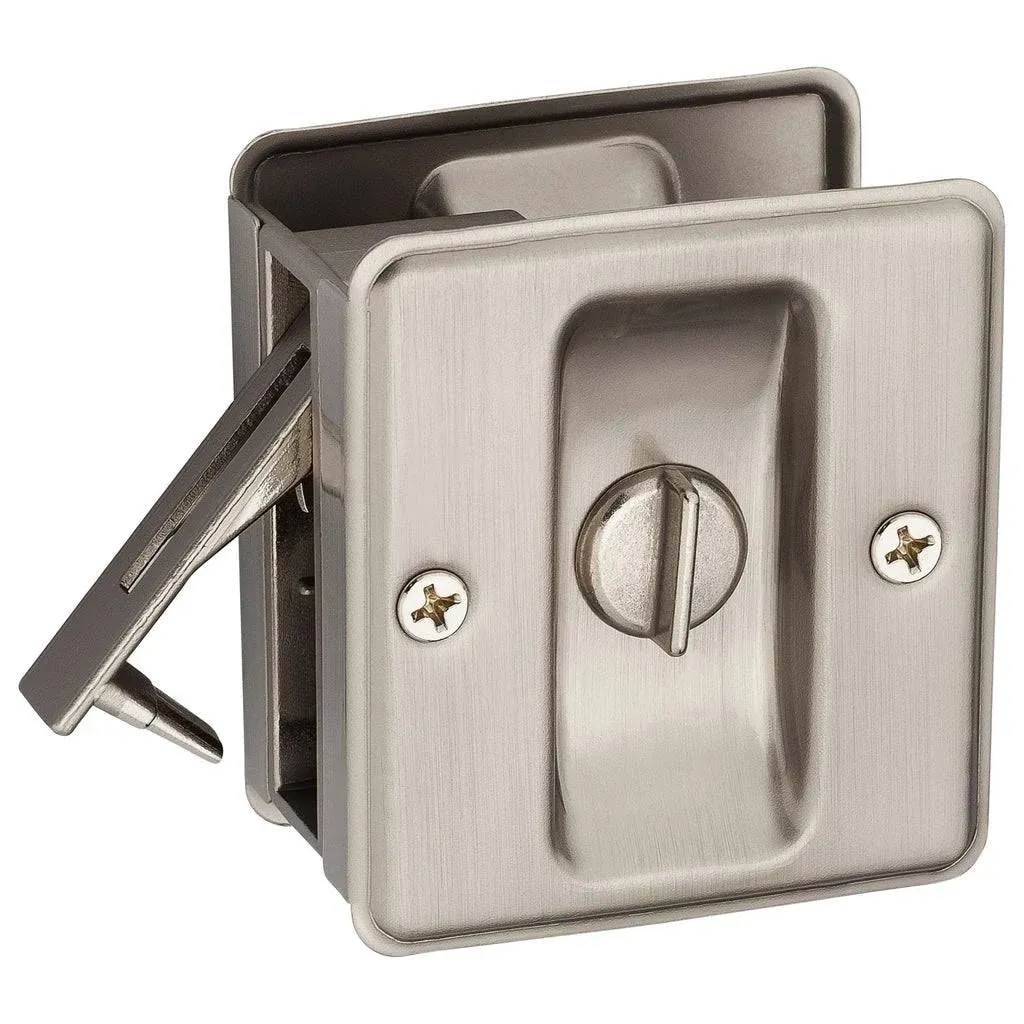 Satin Nickel Privacy Pocket Door Lock