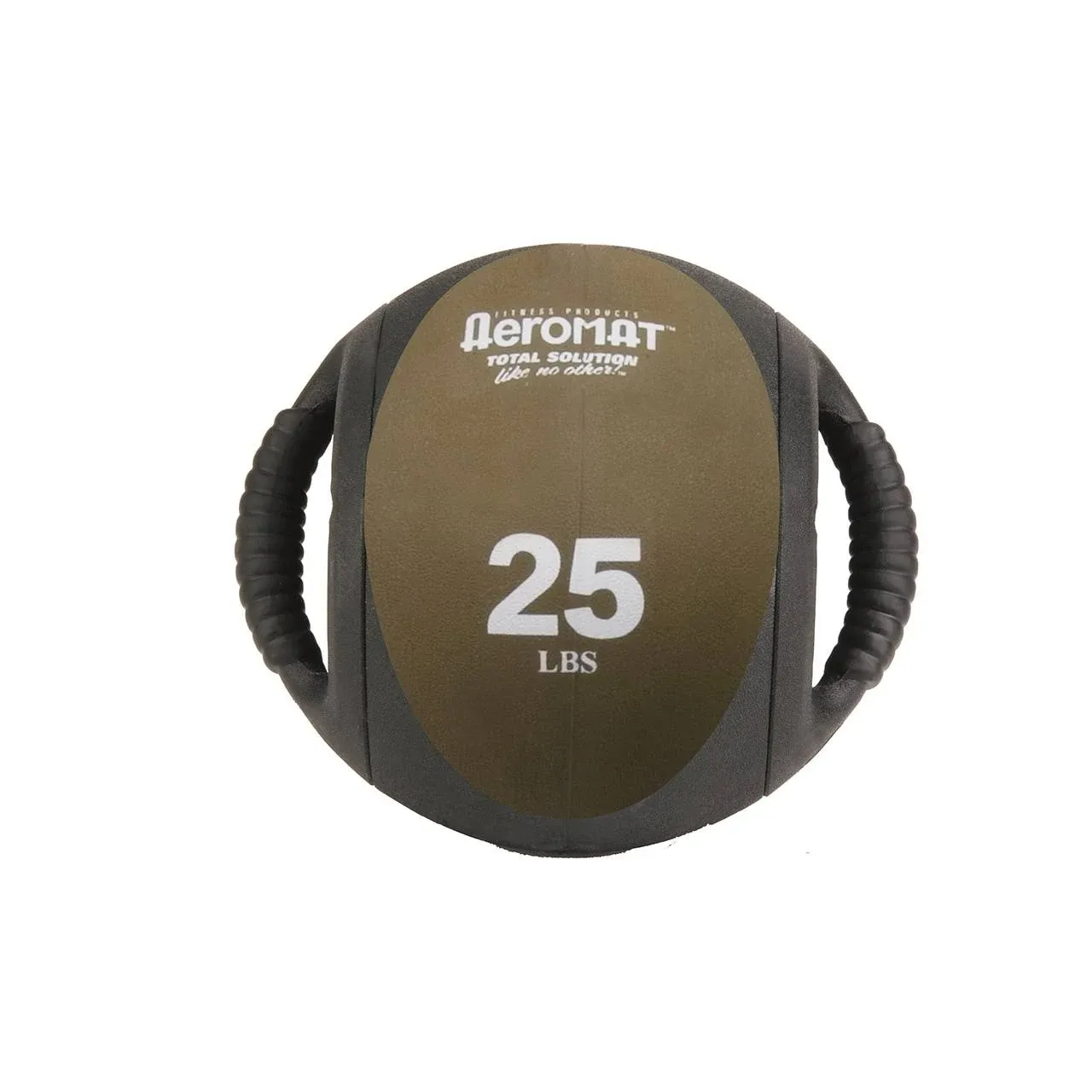 Aeromat 35139 Dual Grip Power Med Ball 9 in. Dia. 25 LB Black- Bronze