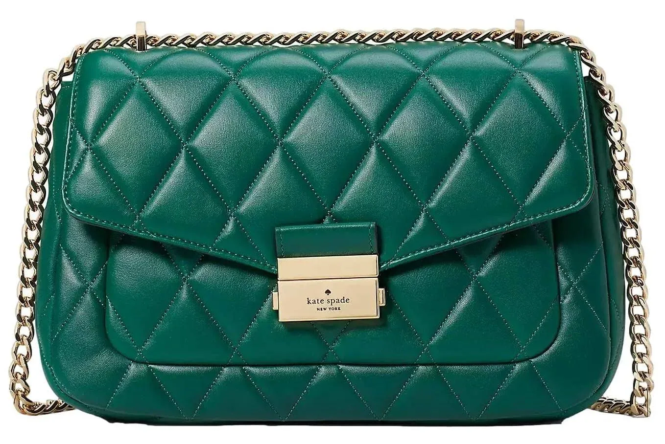 ♠️kate spade Carey Medium Flap Shoulder Bag Crossbody Deep Jade NWT