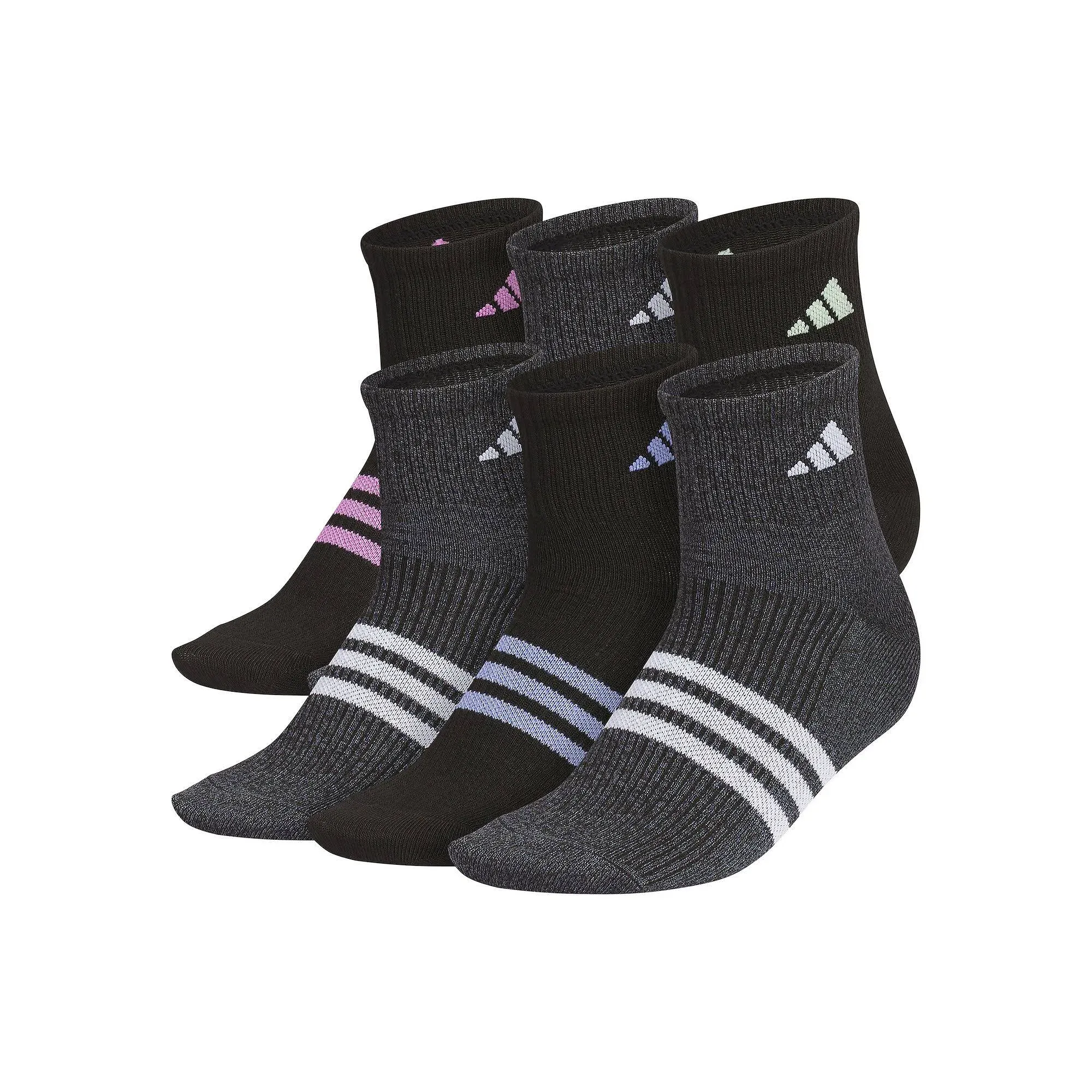 Adidas Superlite 3.0 6-Pack Quarter Socks Black / Pulse Lilac / White