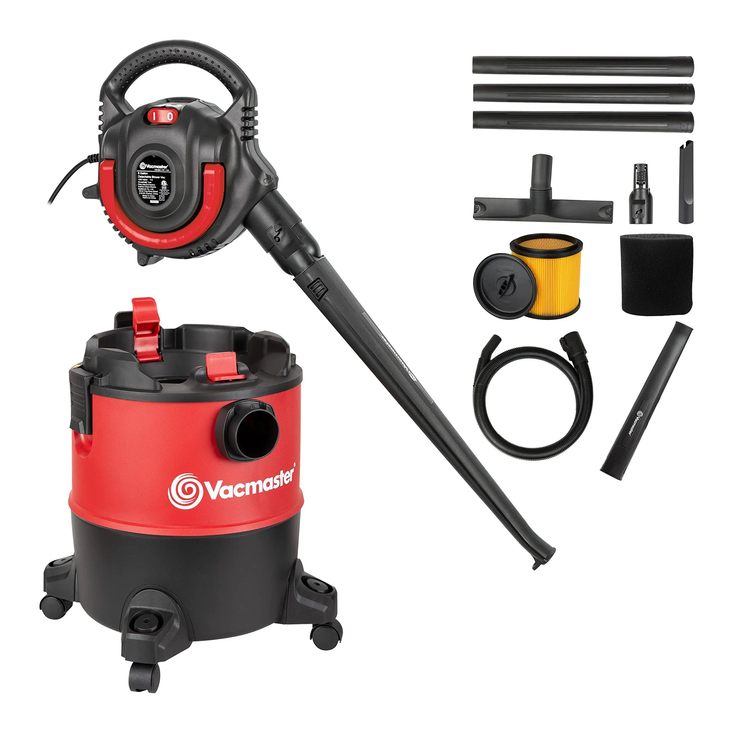 6 Gallon 5 Peak HP Wet Dry Shop Vacuum 1-1/4 Inch