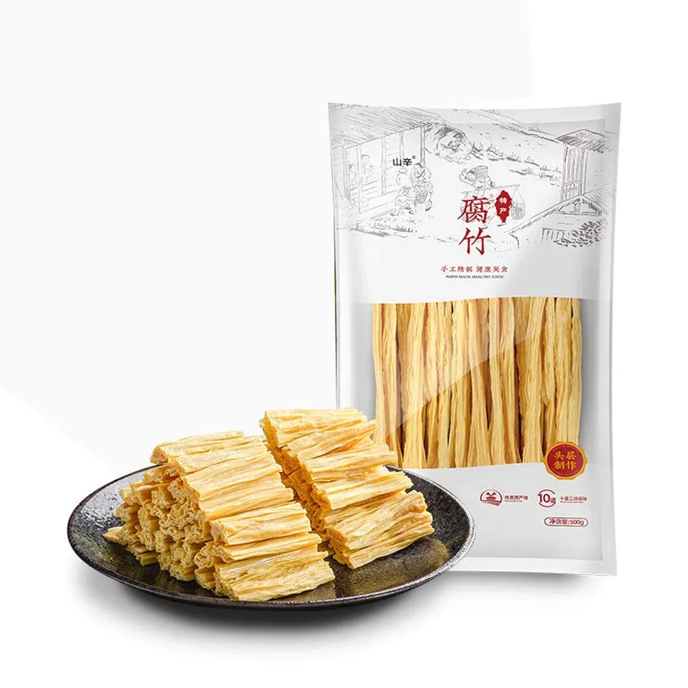 Dried Bean Curd Stick, Handmade Soy Tofu Dried Sticks, No Glue, Can Be Cooked in All Ways, for Stir Fry, Hot Pot, Cold Salad, 17.6 oz