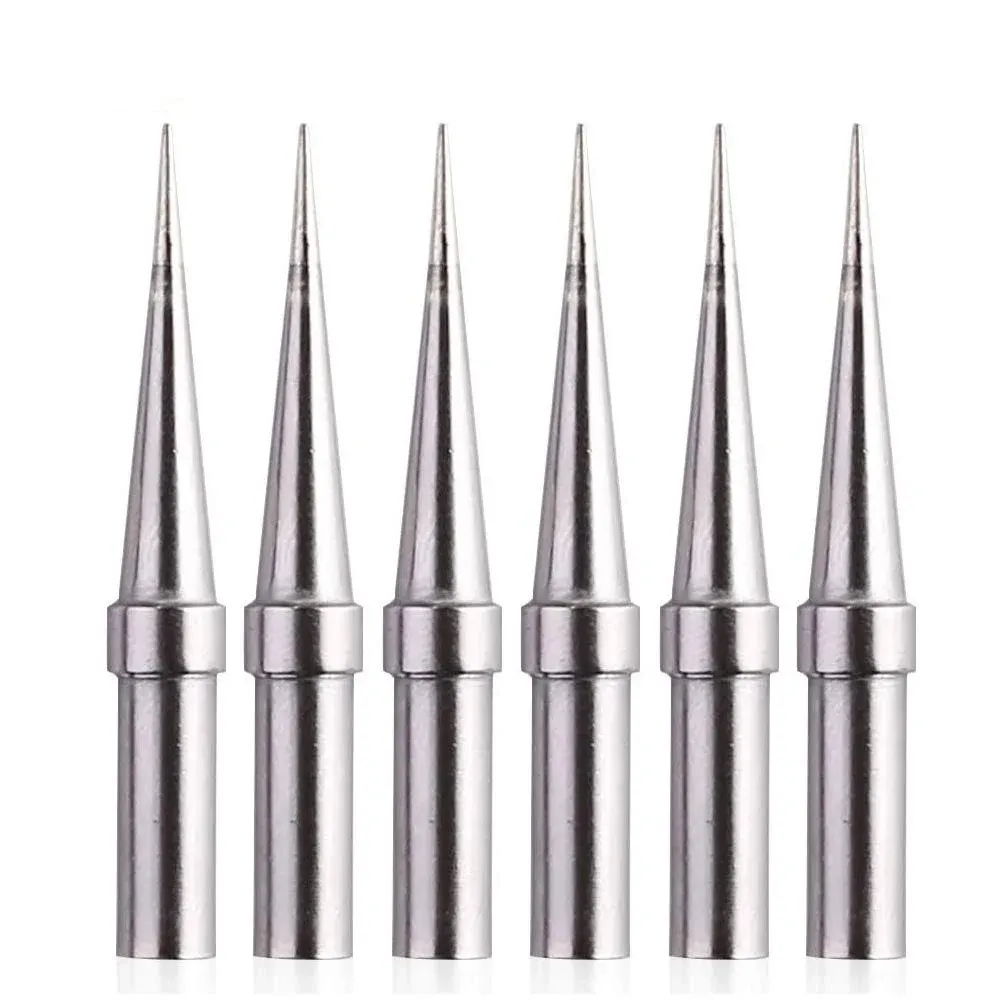 6pcs Replacement Tips Weller ET Soldering Iron Tips for WES51/50,WESD51,WE1010NA,PES51 / 50,LR21 ET Tip Series (6PCS-02)