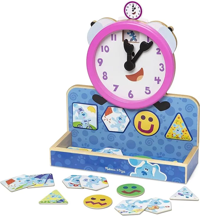 Melissa & Doug Blue's Clues & You! Wooden Tickety Tock Magnetic Clock