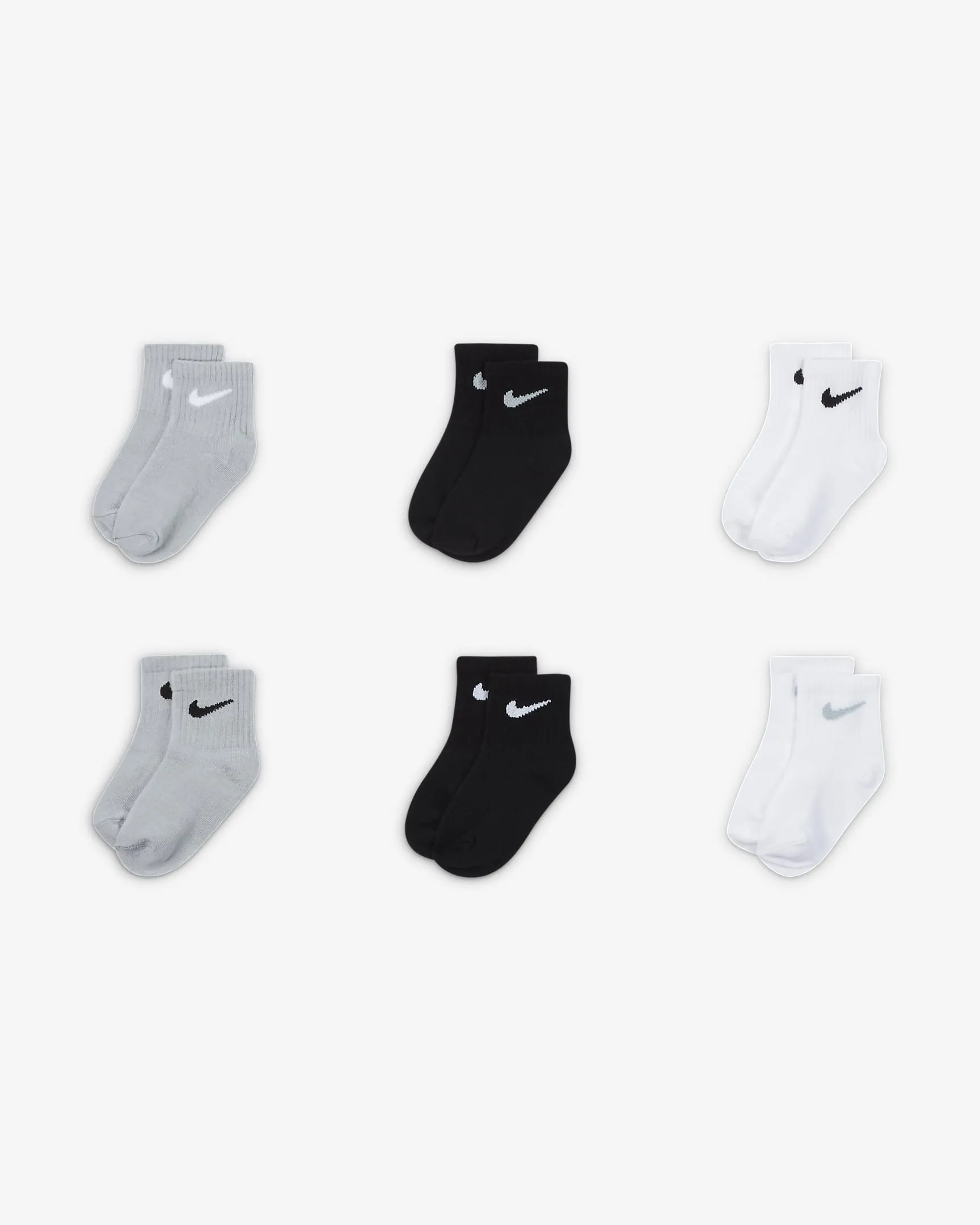 Nike Logo Ankle Socks Box Set (6 Pairs) Baby Socks